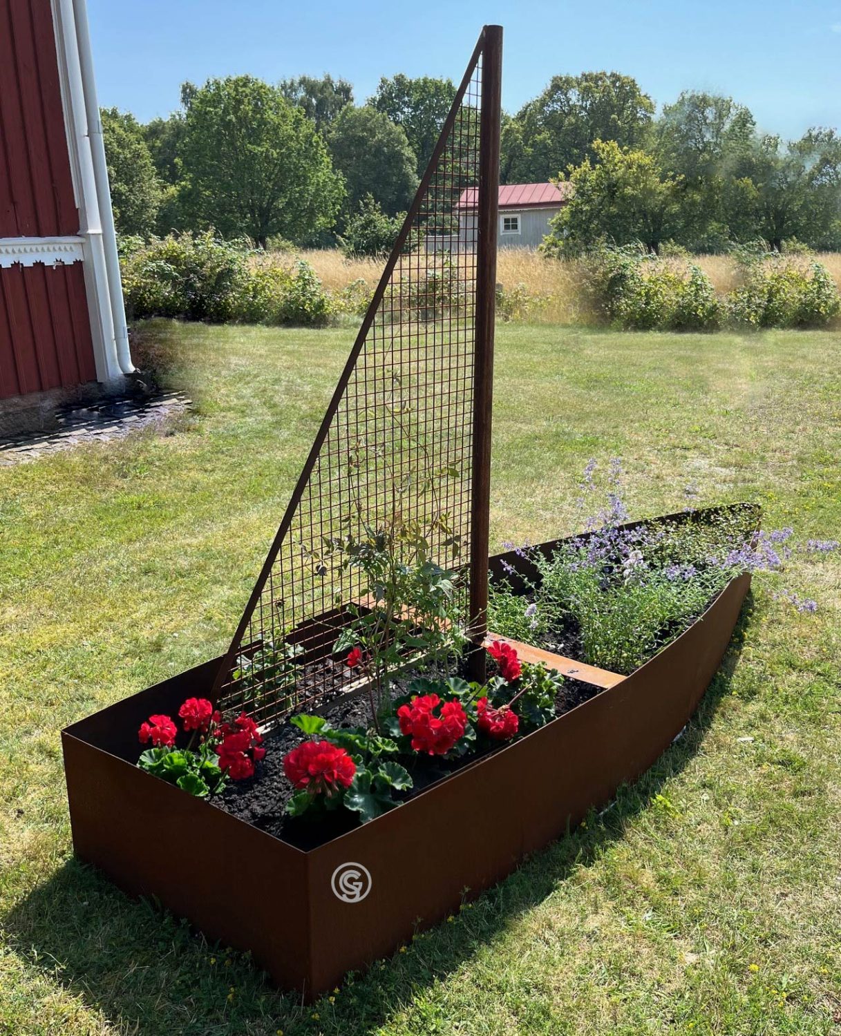 Blekinge-Ekan – blomkruka i cortenplåt längd 3 meter - Bild 3